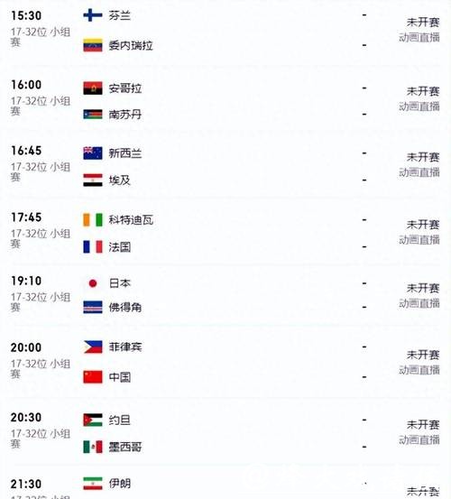 2023世界杯官方赛程详解 2023世界杯官方赛程详解